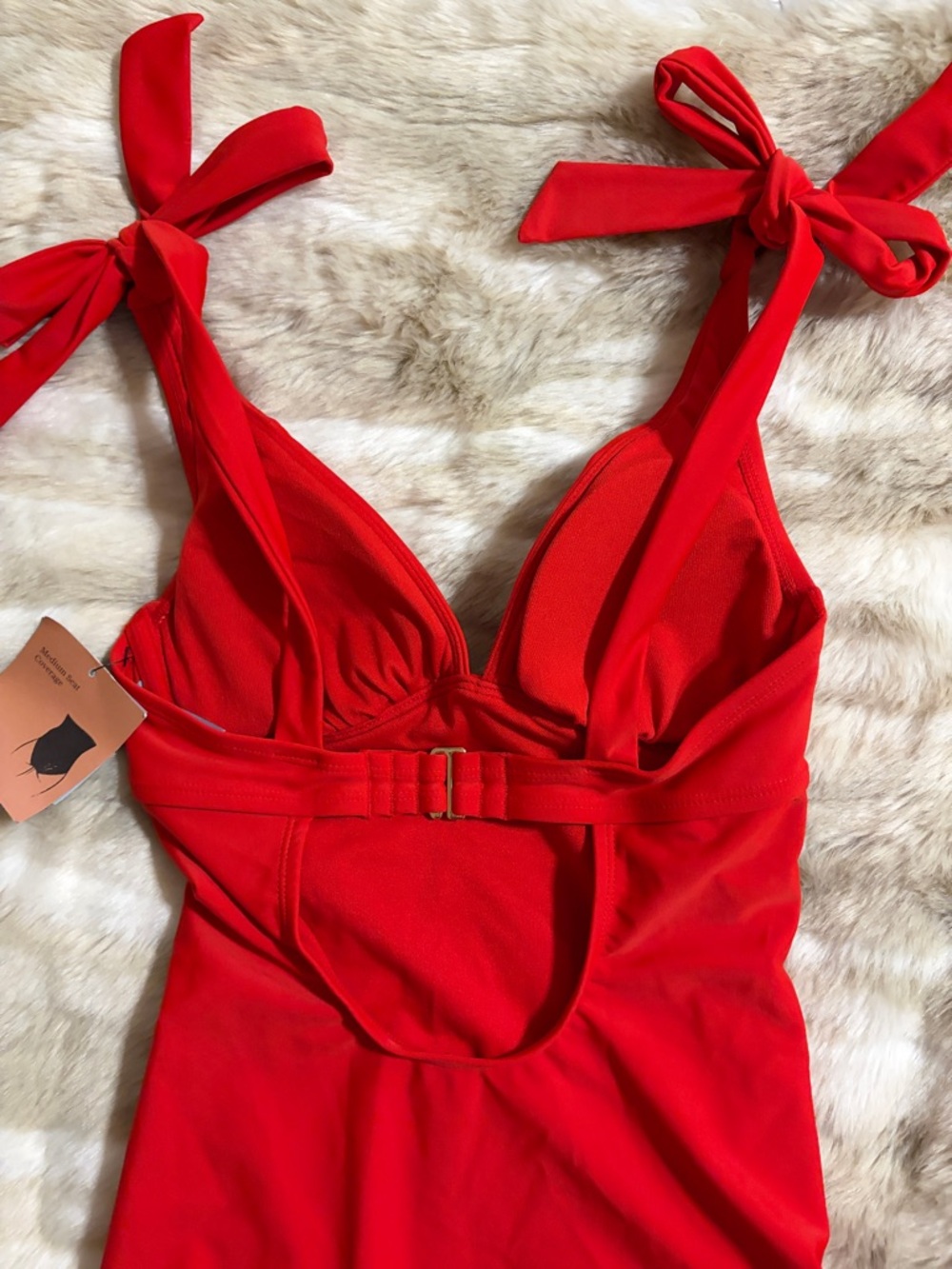 Shade & Shore Bright Red One-Piece - Picture 7 of 10